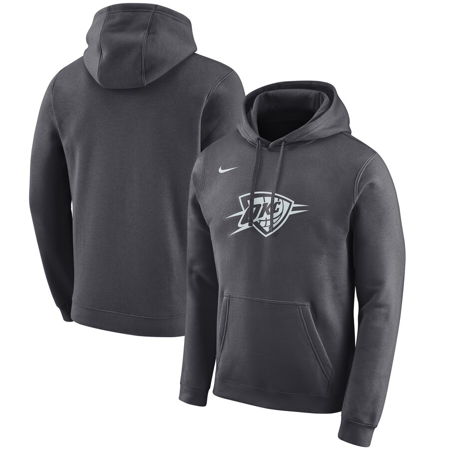 Men's Oklahoma City Thunder Anthracite City Edition Club Pullover Hoodie